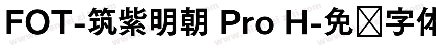 FOT-筑紫明朝 Pro H字体转换